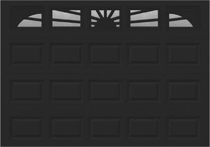 10x7 - Sunburst - Obscure - With glass Long - Black