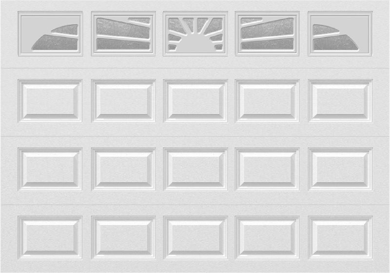 10x7 - Sunburst - Obscure - With glass Long - White