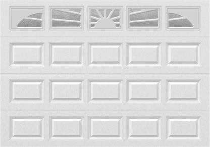 10x7 - Sunburst - Obscure - With glass Long - White