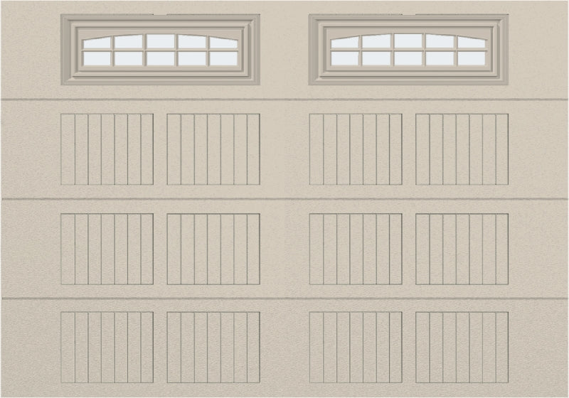 10x7 -  Cascade Short - Frosted  With glass - Almond