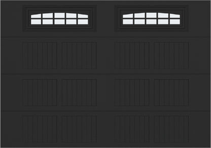 10x7 -  Cascade Short - Frosted  With glass - Black.