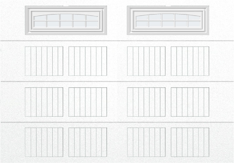 10x7 -  Cascade Short - Frosted  With glass - White