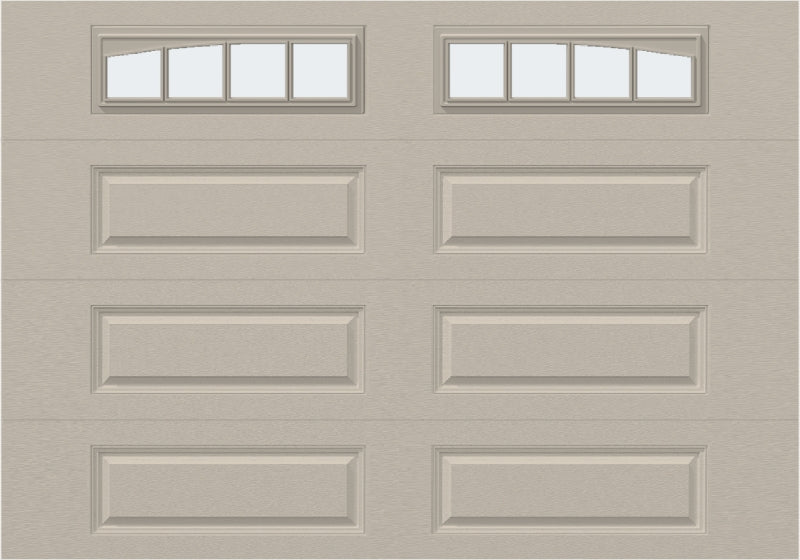 10x7 - Arched Stockbridge Long - Frosted With glass Long - Almond