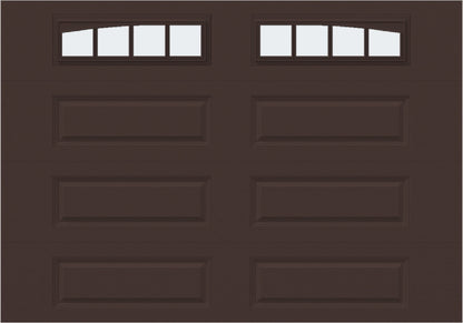 10x7 - Arched Stockbridge Long - Frosted With glass Long - Brown