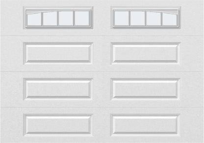 10x7 - Arched Stockbridge Long - Frosted With glass Long - White