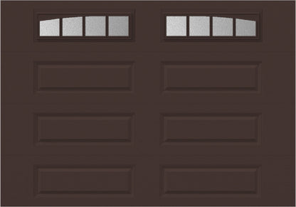 10x7 -  Arched Stockbridge Long - Obscure With glass Long - Brown