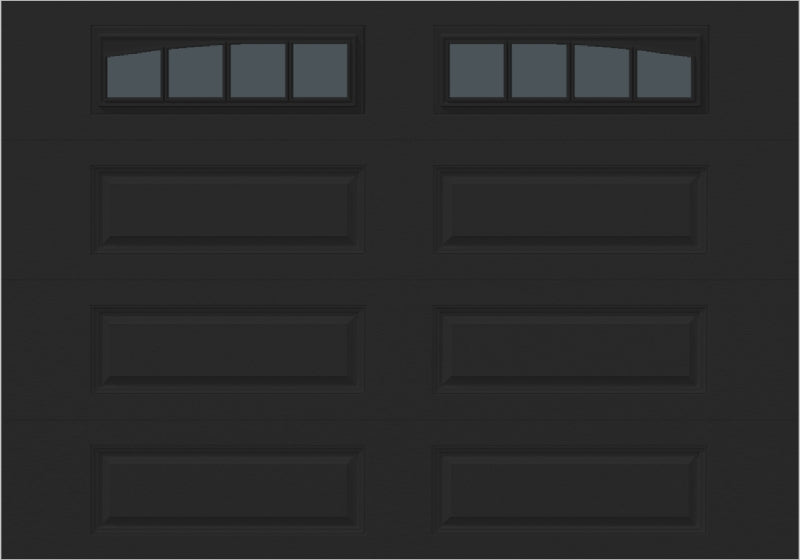 10x7 -  Arched Stockbridge Long - Tinted With glass Long - Black