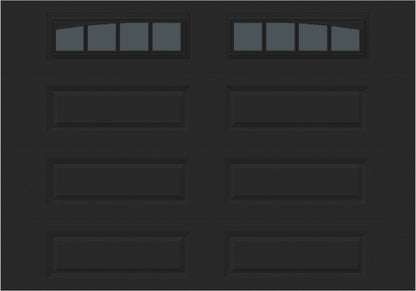 10x7 -  Arched Stockbridge Long - Tinted With glass Long - Black