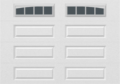 10x7 -  Arched Stockbridge Long - Tinted With glass Long - White