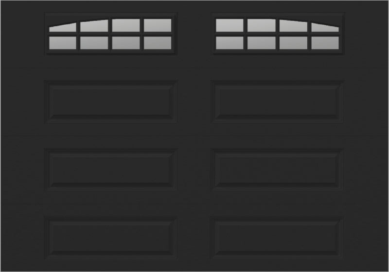 10x7 -  Arched Stockton Long - Clear  With glass Long - Black