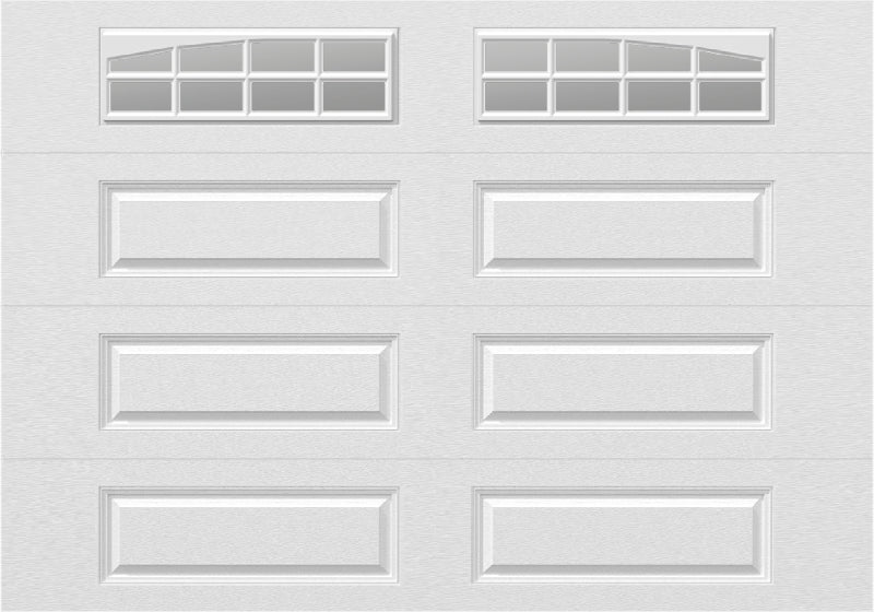 10x7 -  Arched Stockton Long - Clear  With glass Long - White