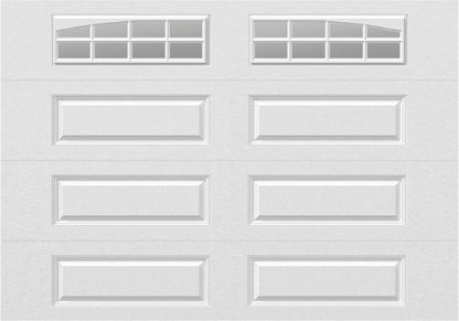 10x7 -  Arched Stockton Long - Clear  With glass Long - White