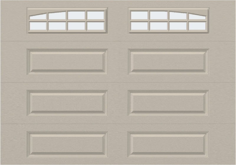 10x7 - Arched Stockton Long - Frosted With glass Long - Almond