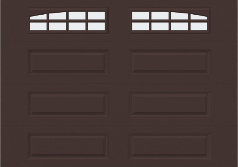 10x7 -  Arched Stockton Long - Frosted With glass Long - Brown