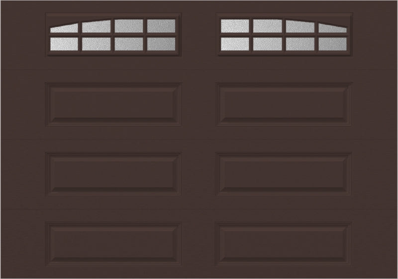 10x7 -  Arched Stockton Long - ObscureWith glass Long - Brown