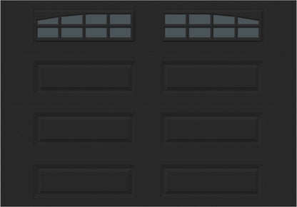 10x7 - Arched Stockton Long - Tinted With glass Long - Black