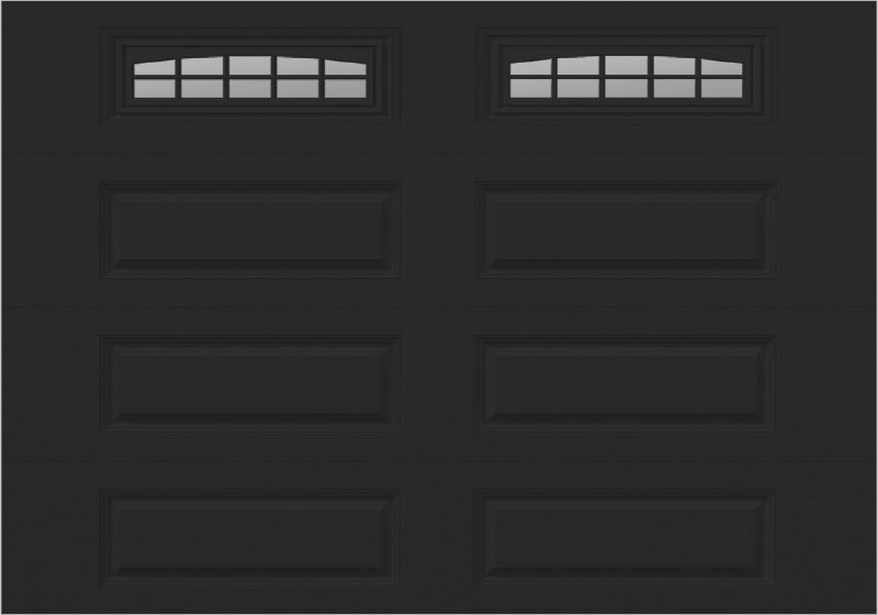 10x7 -  Cascade - Clear  With glass Long - Black