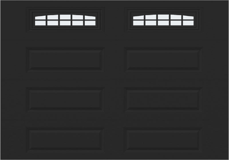 10x7 -  Cascade - Frosted  With glass Long - Black