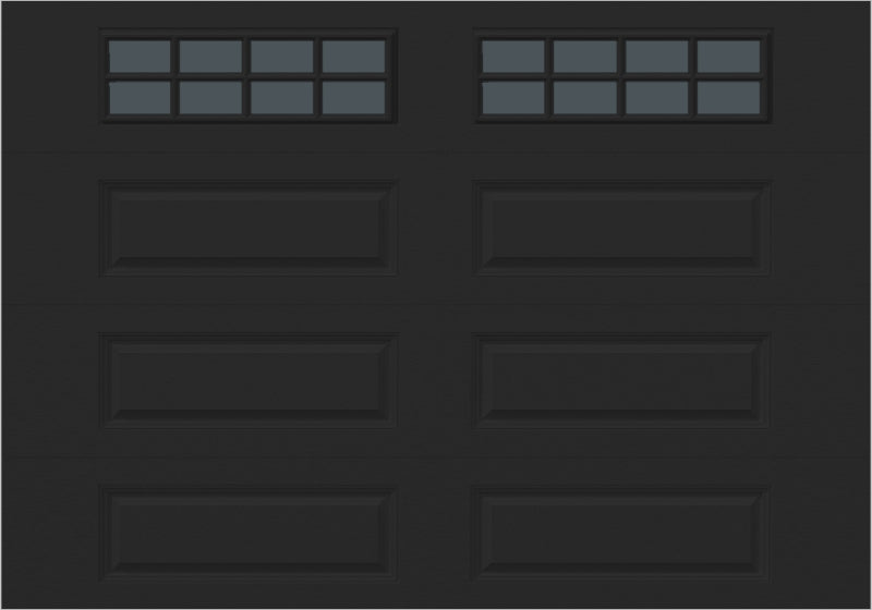 10x7 -  Tinted- Long Stockton With glass - Black