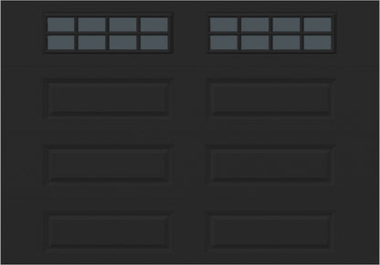 10x7 -  Tinted- Long Stockton With glass - Black