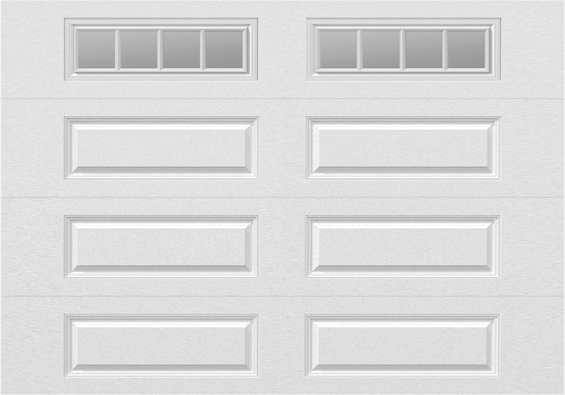 10x7 -  Straight Stockbridge Long  - Clear  With glass Long - White