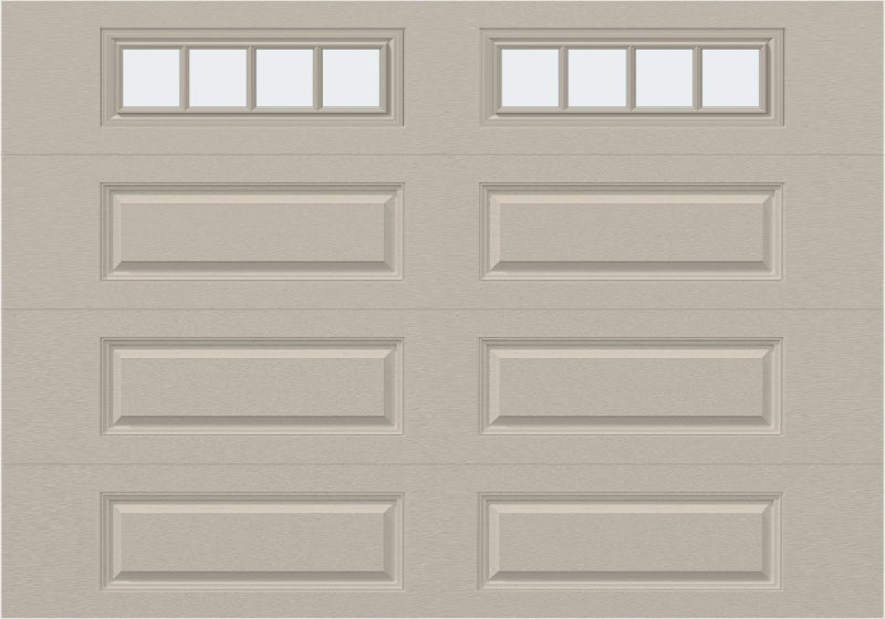 10x7 - Straight Stockbridge Long - Frosted With glass Long - Almond