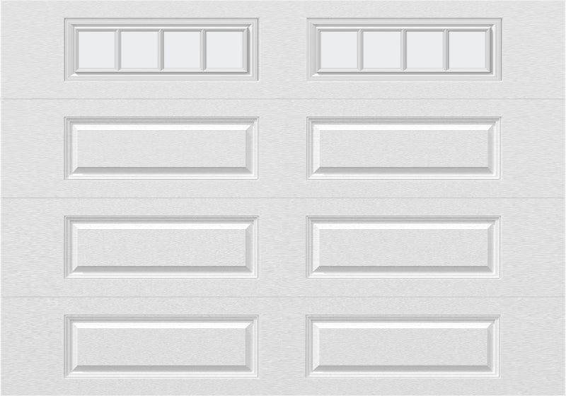 10x7 - Straight Stockbridge Long - Frosted With glass Long - White