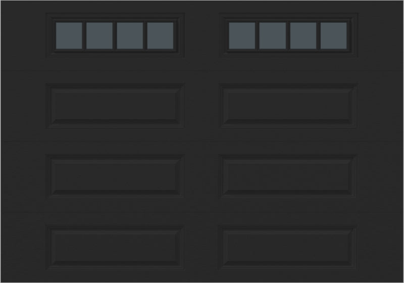 10x7 -  Straight Stockbridge Long - Tinted   With glass Long - Black