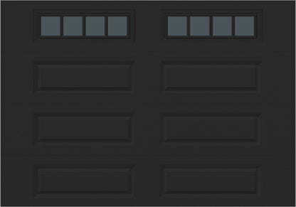 10x7 -  Straight Stockbridge Long - Tinted   With glass Long - Black