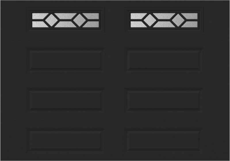 10x7 -  Waterton 1  - Obscure-   With glass Long - Black