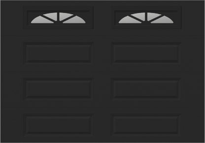 10x7 -  Waterton Long 2  - Clear -   With glass Long - Black