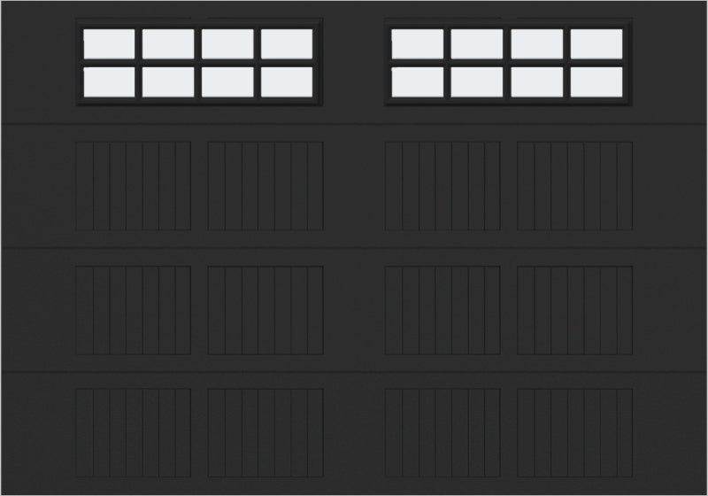 10x7 - Frosted -  Stockton With glass - Black