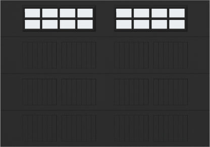 10x7 - Frosted -  Stockton With glass - Black