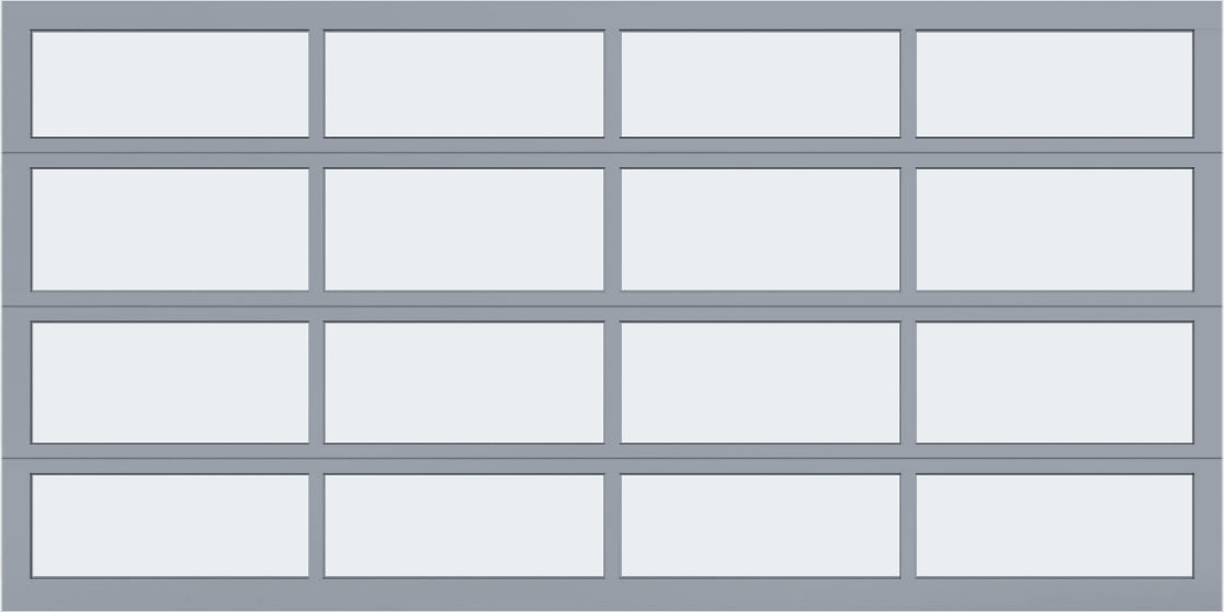 14'x7' Window - Aluminum - Anodized - Frosted