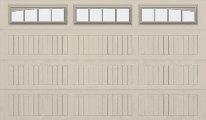 12x7 - Arched Stockbridge Long - Frosted With glass Long - Almond