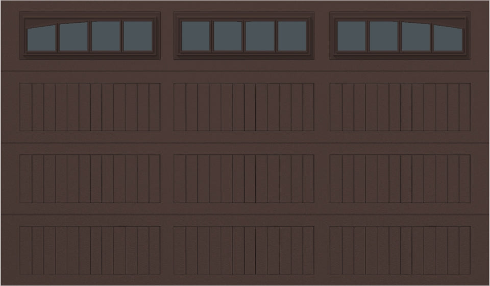 12x7 -  Arched Stockbridge Long - Tinted With glass Long - Brown