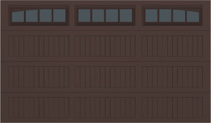 12x7 -  Arched Stockbridge Long - Tinted With glass Long - Brown