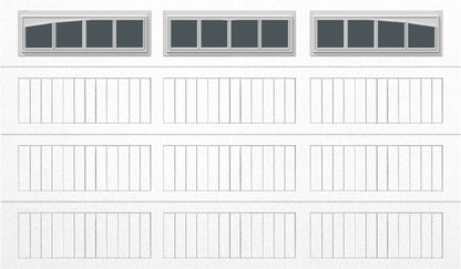 12x7 -  Arched Stockbridge Long - Tinted With glass Long - White
