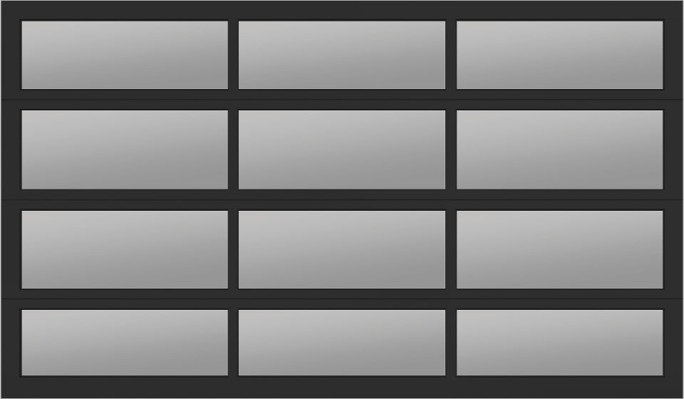 12'x7' Window - Aluminum  - Black - Clear