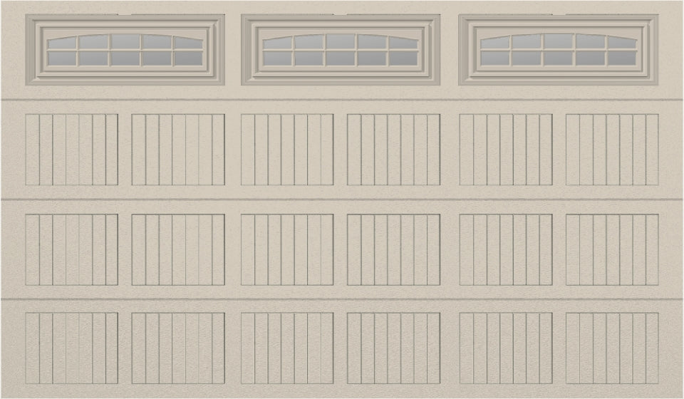 12x7 -  Cascade Short - Clear  With glass - Almond