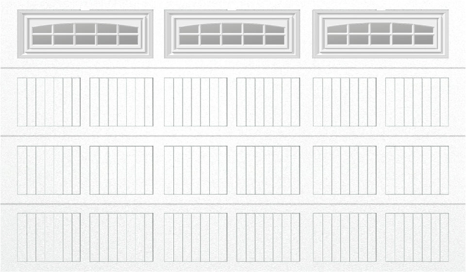 12x7 -  Cascade Short - Clear  With glass - White