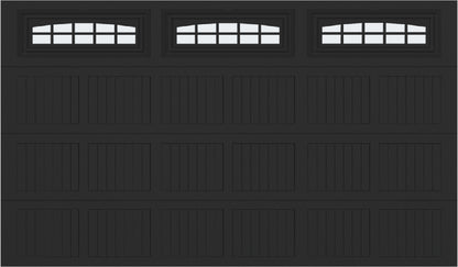 12x7 -  Cascade Short - Frosted  With glass - Black.