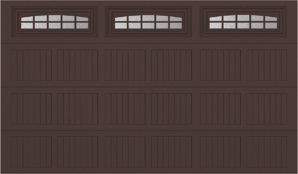 12x7 -  Cascade - Obscure With glass - Brown