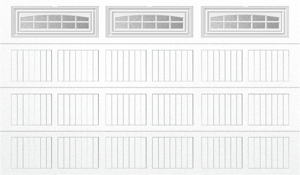 12x7 -  Cascade - Obscure With glass - White