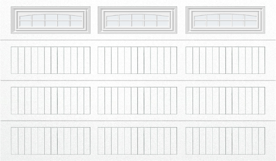 12x7 -  Cascade - Frosted  With glass Long - White