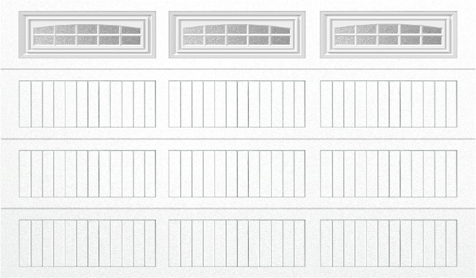 12x7 -  Cascade - Obscure  With glass Long - White
