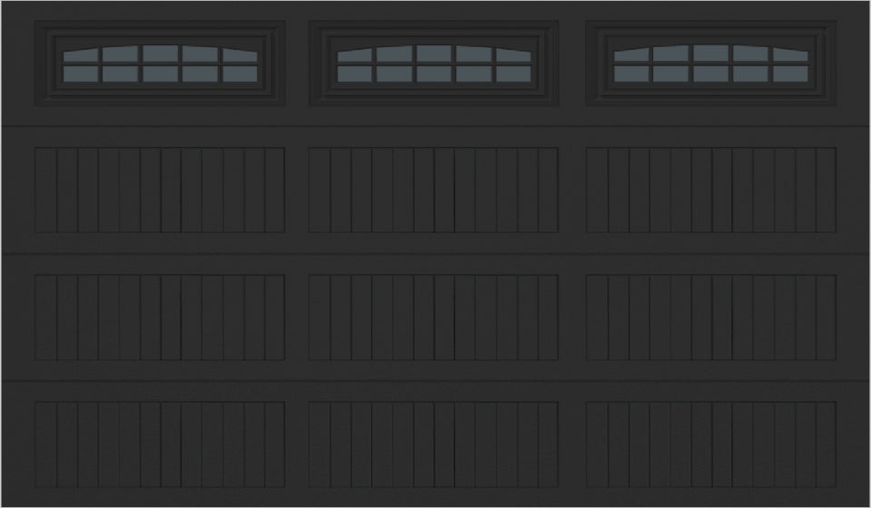 12x7 -  Cascade - Tinted  With glass Long - Black.