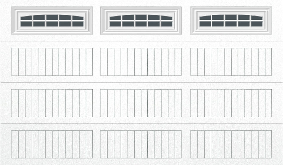 12x7 -  Cascade - Tinted  With glass Long - White