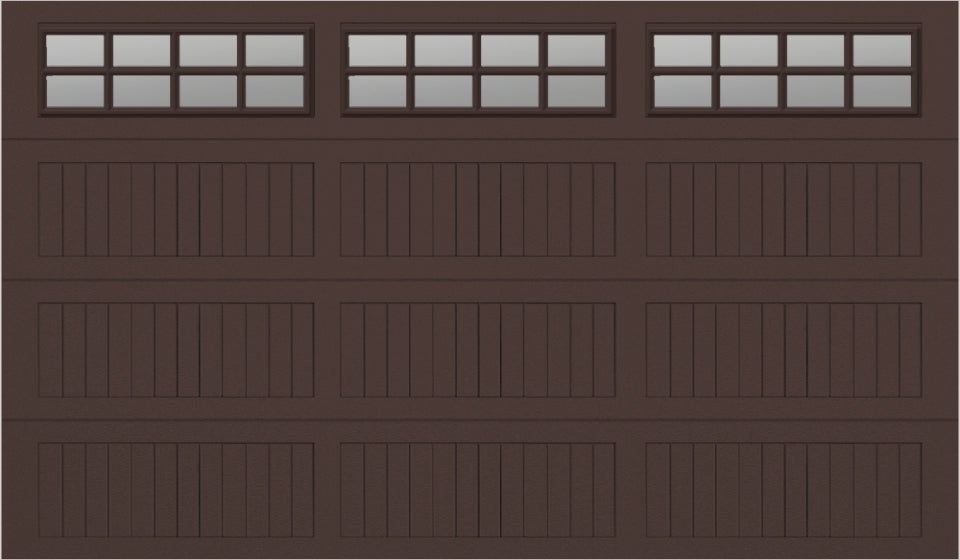 12x7 - Clear -  Stockton With glass Long - Brown