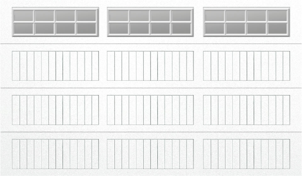 12x7 - Clear -  Stockton With glass Long - White